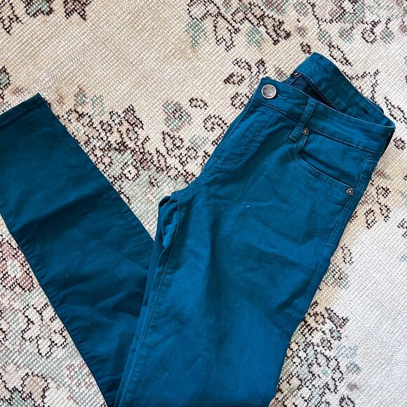 Kut from the Kloth Toothpick Skinny Jeans 25 2 Emerald Green Women's - Picture 1 of 7